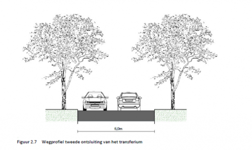 wegprofiel ontsluiting Transferium